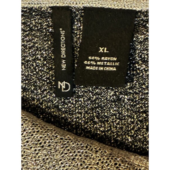 New Directions Black And Gray Sparkly Sweater Size XL - Picture 3 of 3